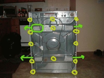 Задняя панель стиральной машины